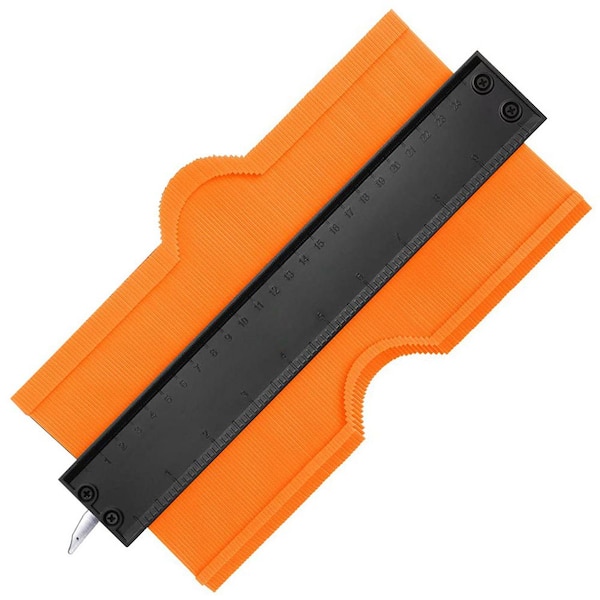 Afoxsos Adjustable Saker Contour Gauge Tool Precise Shape Duplicator for Irregular Profiles 10 in. for Woodworking Carpentry