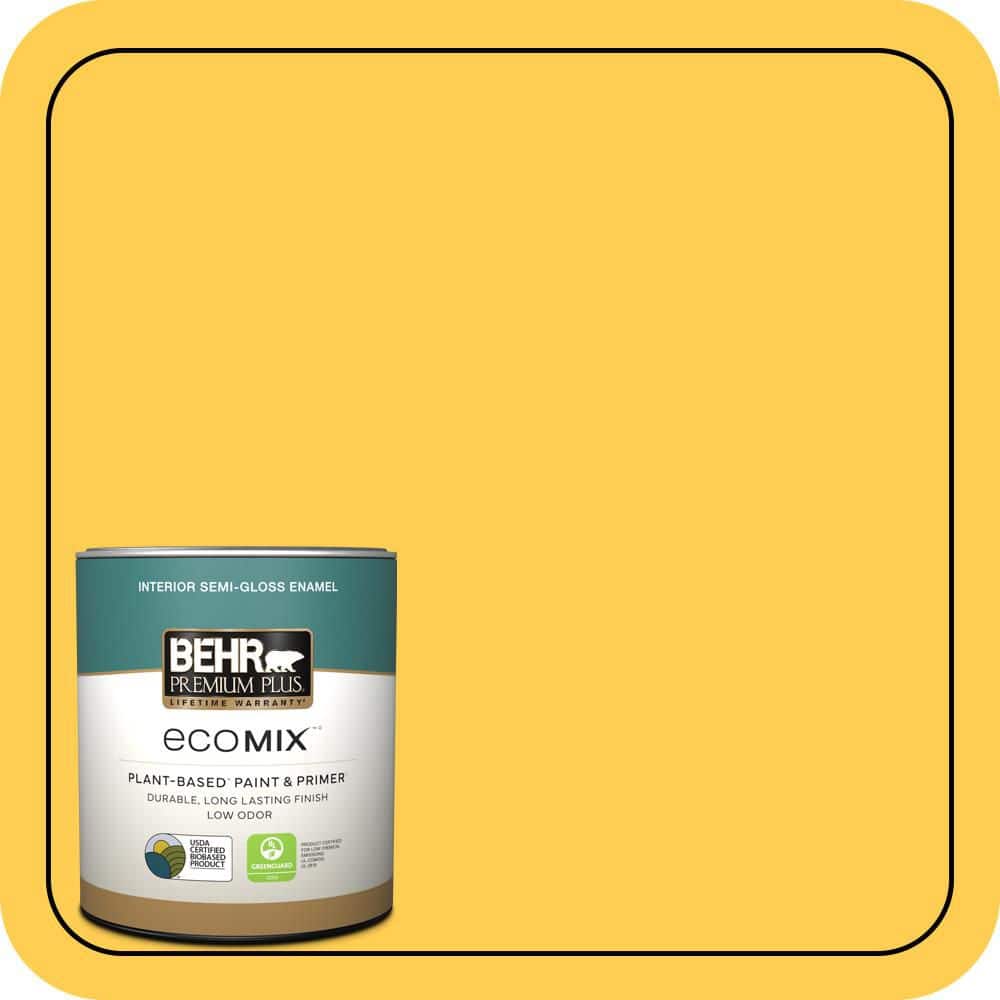 1 qt. #T16-05 Canary Diamond Semi-Gloss Enamel EcoMix Plant-Based Interior Paint & Primer price history on PriceWatchPro