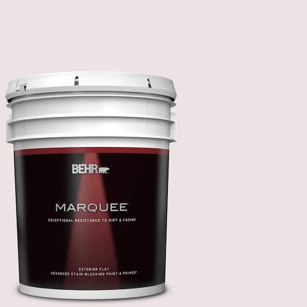 BEHR MARQUEE 5 gal. #110E-1 Whimsical White Flat Exterior Paint & Primer