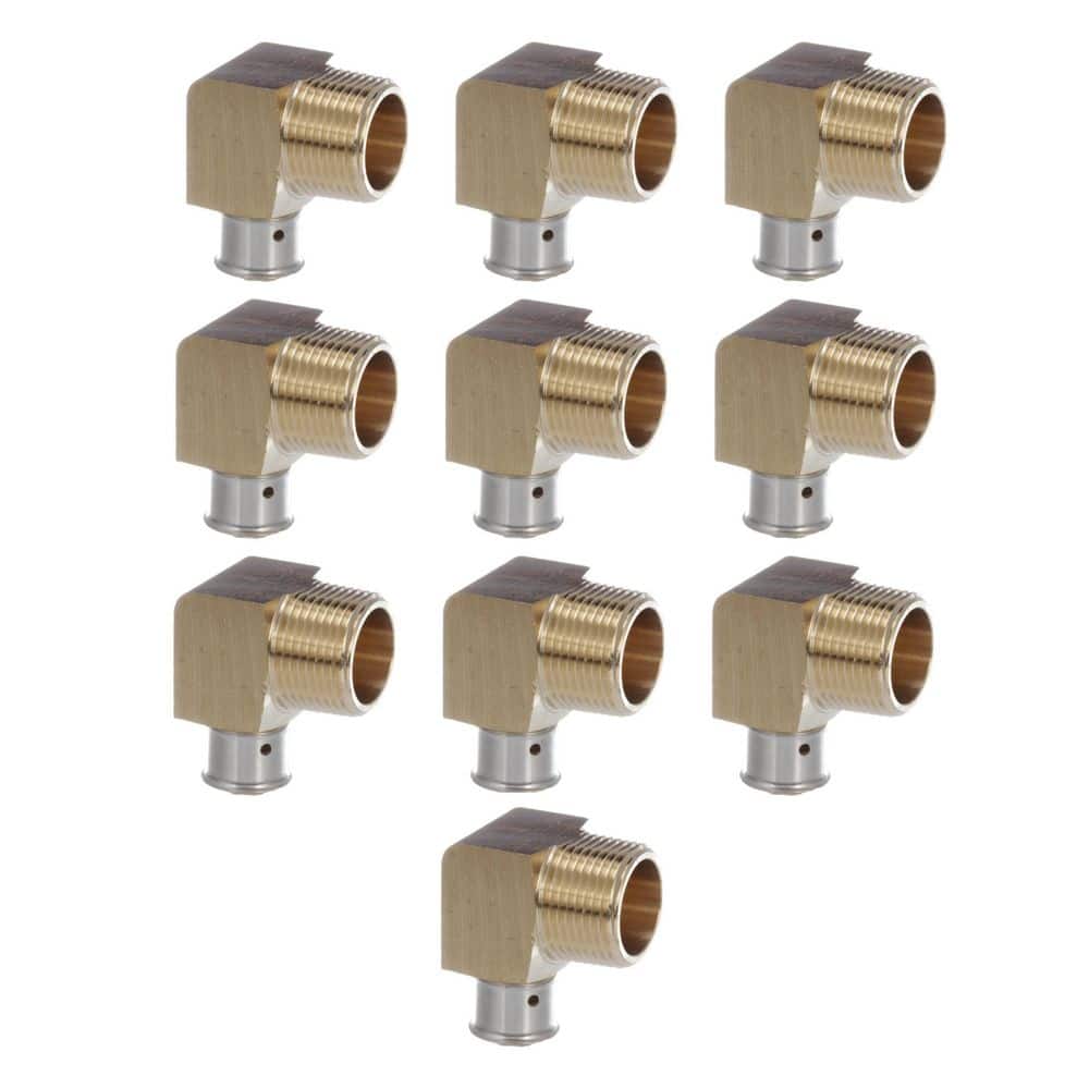 PureFlow 1/2 in. Press x 3/4 in. MPT Zero Lead Bronze 90° Elbow (10-pack) price history on PriceWatchPro