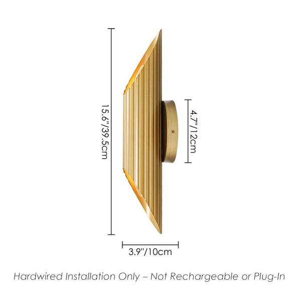 Rennnsan Josephina 2-Light Modern Brass Vertical Wall Sconce with