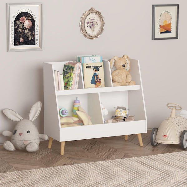 Noble House Polly 33.47 in. H Gray Wood Multifunctional 4-Tier