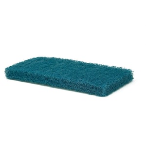 4.6 in. Medium Cleaning Scrubbing Pad, Blue Duty Scrub, Eco-Friendly, General Cleaning, (10-Pieces)