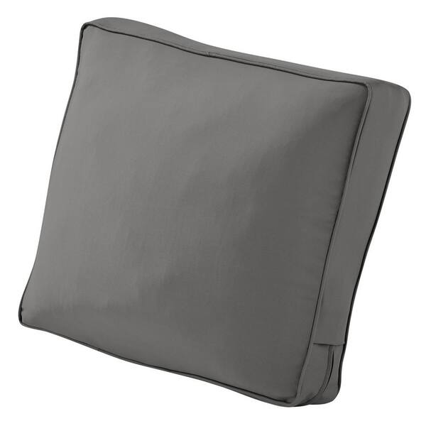 Classic Accessories Montlake FadeSafe Contoured Patio Dining Seat Cushion - 20 in. Light Charcoal