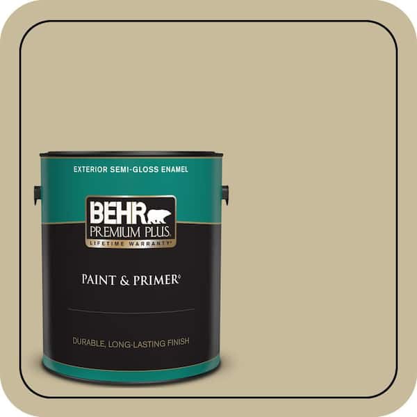 BEHR PREMIUM PLUS 1 gal. #760D-4 Lion Semi-Gloss Enamel Exterior Paint & Primer