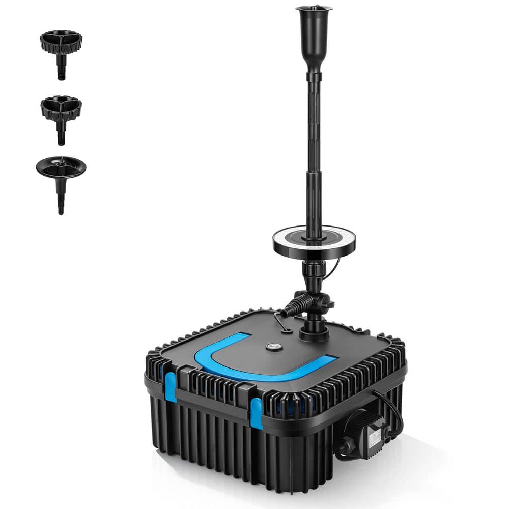 VIVOHOME 820 GPH Submersible RGB Pond Filter Fountain Pump with 6