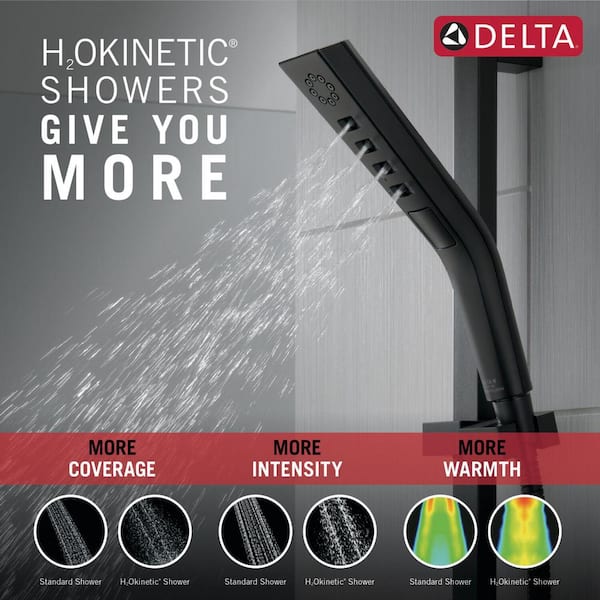 Delta 3-Spray Patterns Wall Mount Handheld Shower Head 1.75 GPM in
