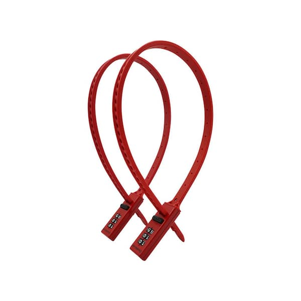 BADGER, Strap Lock 2-pk. Flexible Combination Zip Tie Locks 19 in. usable Heavy Duty Strap
