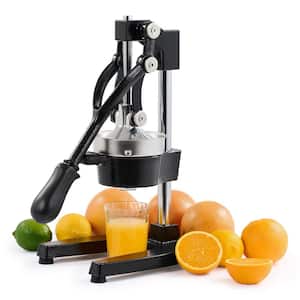 Stainless Steel Matte Black Hand Press Juicer Machine, Manual Citrus Juicer, Professional Squeezer and Crusher