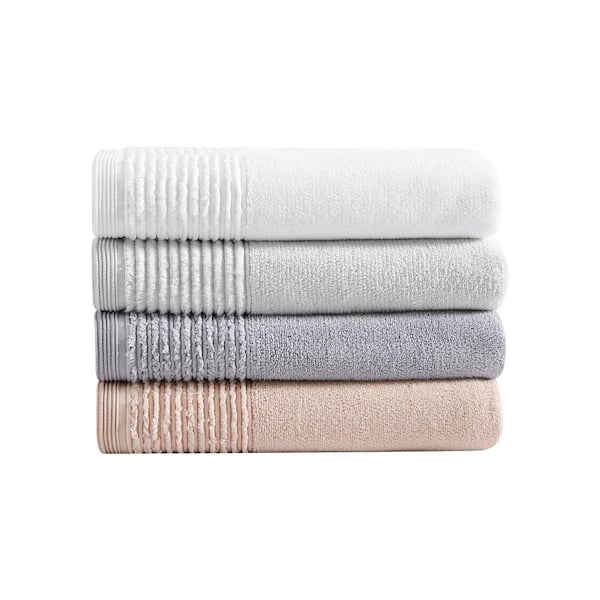Vera Wang Sculpted Pleat Solid Cotton 6-Piece Towel Set in White