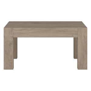 Langston 34 in. Antiqued Gray Oak Square MDF Coffee Table