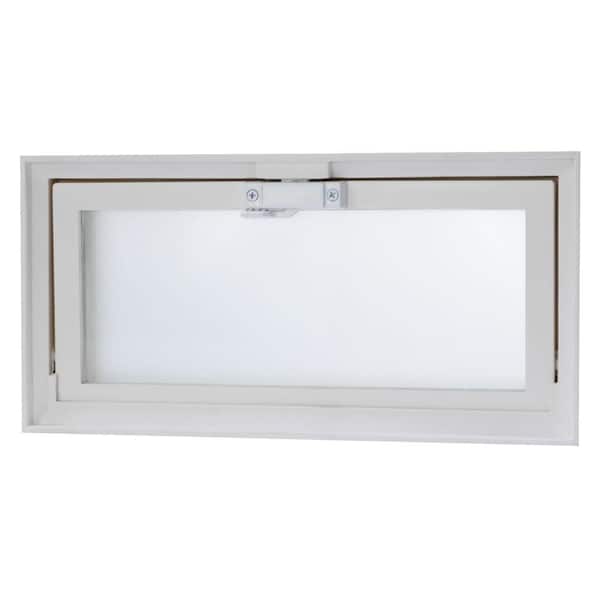 TAFCO WINDOWS 15.75 in. x 7.75 in. Hopper Vent with Screen for Glass Block Windows