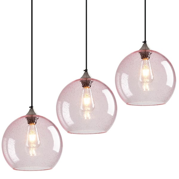 ZHLWIN Home Lighting ‎60 Watts 1 Light 9. 84in Pink Glass Pendant