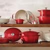  Tramontina 80131/648DS Enameled Cast Iron Covered Dutch Oven  Combo, 2-Piece (7-Quart & 4-Quart), Gradated Red: Home & Kitchen