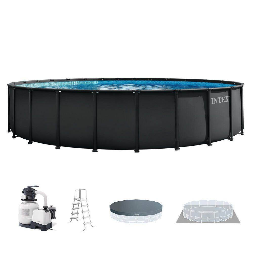 Ultra XTR 24ft x 52in Round Frame Above Ground Swimming Pool Set with Pump, 52 in Depth price history on PriceWatchPro