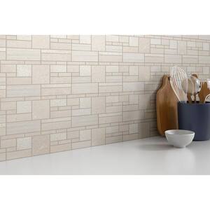 Presidio Ivory 5.94 in. x 24.02 in. Geometric Honed Limestone Mosaic Tile (0.991 sq. ft./Each, Sold in Case of 10 Pices)