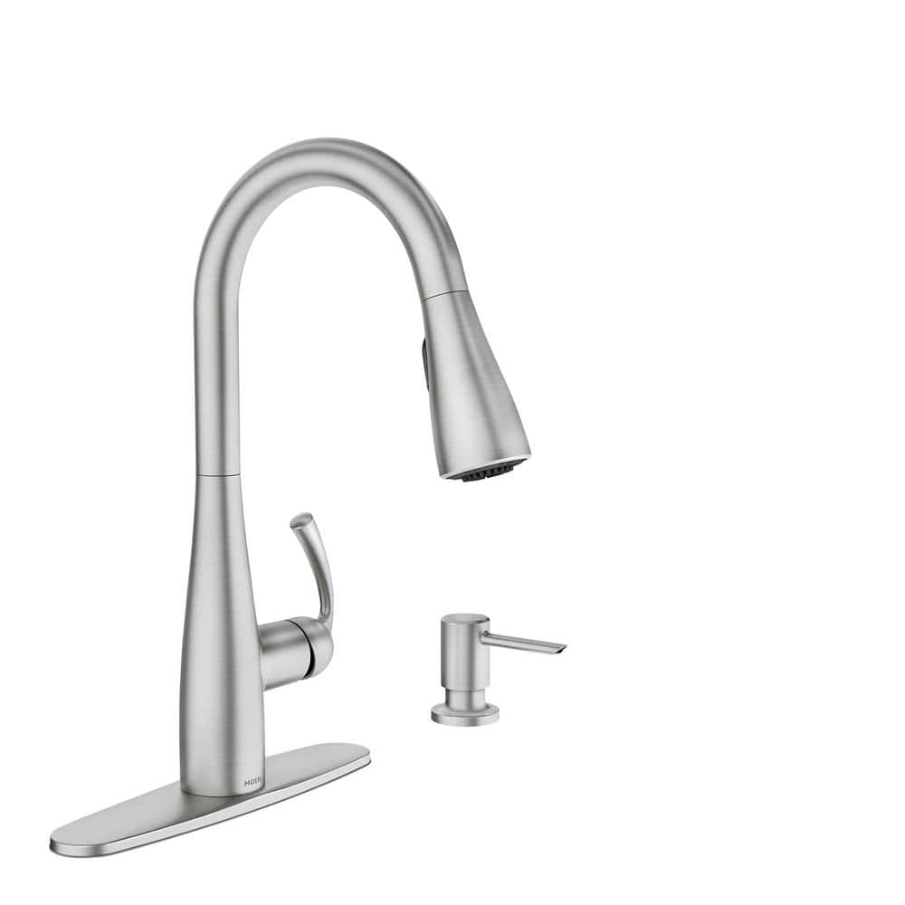 MOEN Essie Single-Handle Pull-Down Sprayer Kitchen Faucet with Reflex ...