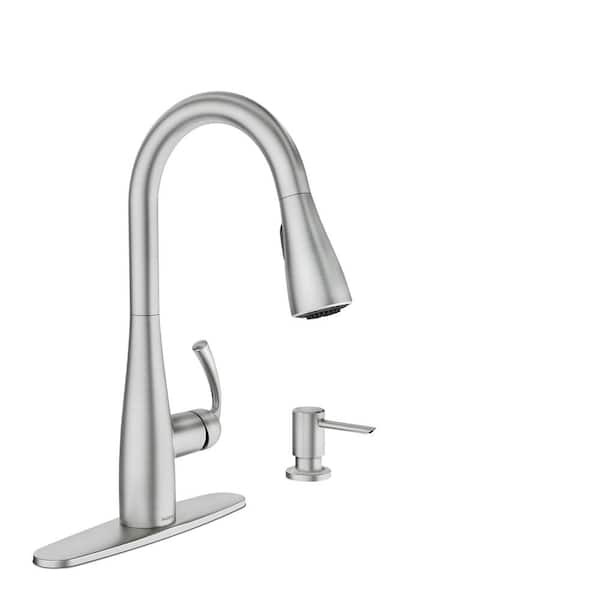 MOEN Essie Single-Handle Pull-Down Sprayer Kitchen Faucet with Reflex and Power Clean in Spot Resist Stainless
