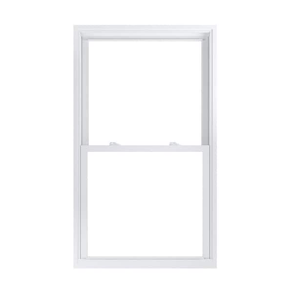 American Craftsman 33.75 in. x 57.25 in. 70 Pro Series Low-E Argon Glass Double Hung White Vinyl Replacement Window, Screen Incl