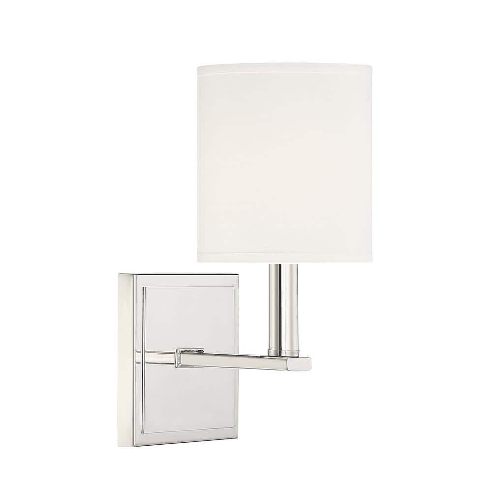 Waverly Polished Nickel Dimmable Direct-Wired Wall Sconce