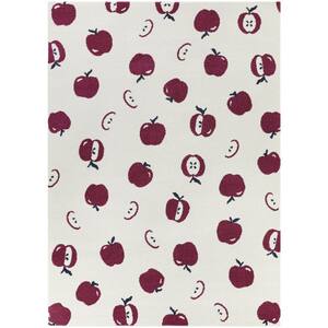 Apples White 3 ft. 11 in. x 5 ft. 7 in. Novelty Area Rug