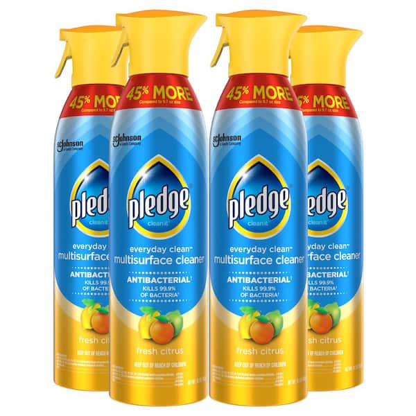 Pledge 14.2 oz. Fresh Citrus Antibacterial All-Purpose Cleaner Spray (4-Pack)