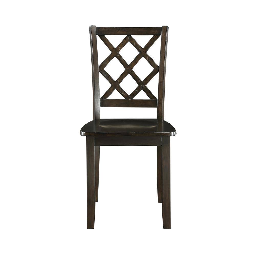 Trellis Brown Solid Wood 5-Piece Rectangular Dining Set