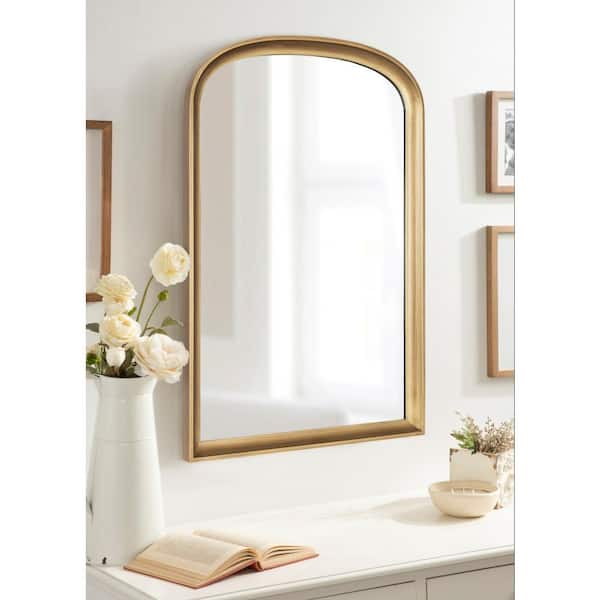 Antique Large Ring Sculpture Wall Mirror in Clean Gold Finish with Streamline  Curves 20.25 inches W X 20 inches H Bailey Street Home 208-Bel-4614811 