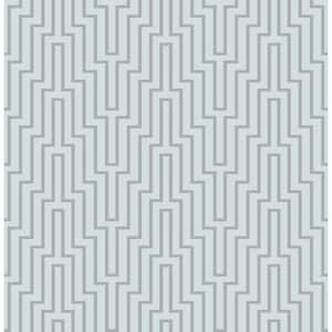 Sky Blue Crystalline Self Adhesive Strippable Wallpaper Covers 30.75 sq. ft.