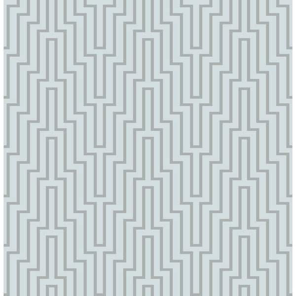 SCOTT LIVING Sky Blue Crystalline Self Adhesive Strippable Wallpaper Covers 30.75 sq. ft.