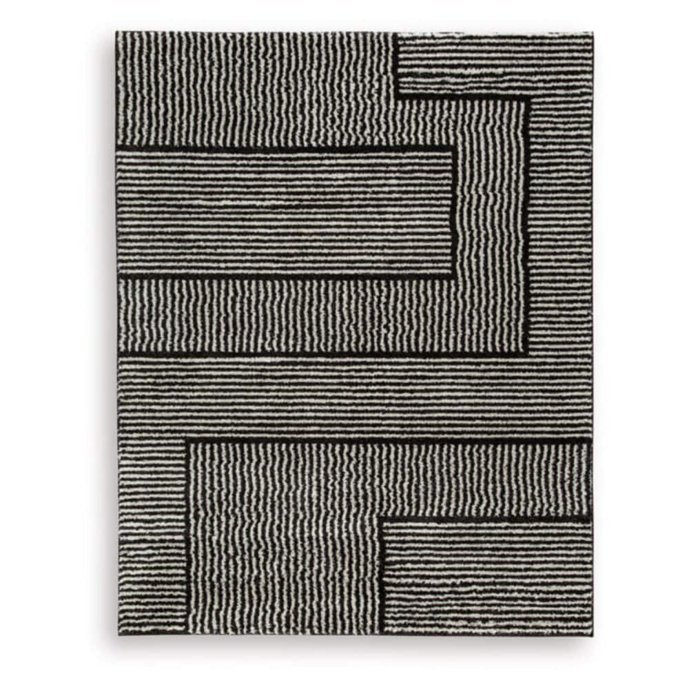 Kurtmen 8 ft. x  10 ft. Black/Beige Geometric Area Rug price history on PriceWatchPro