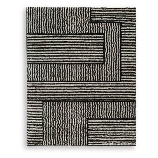 Kurtmen 8 ft. x  10 ft. Black/Beige Geometric Area Rug