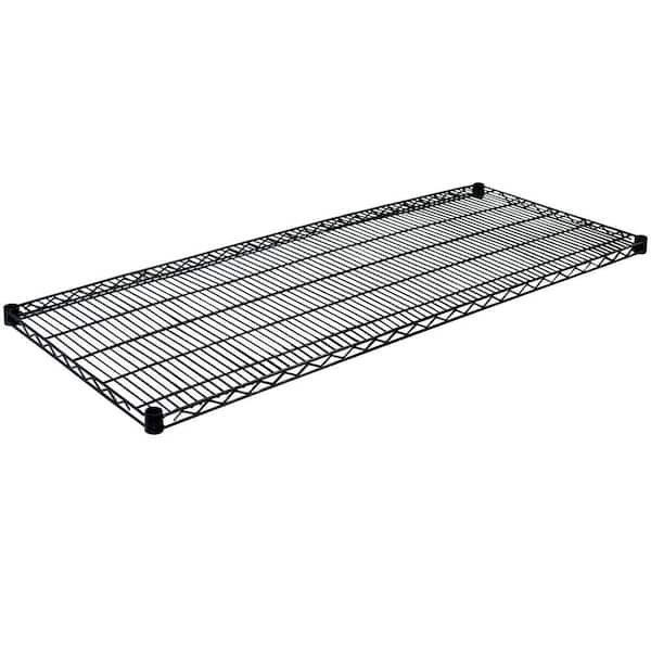 Storage Concepts 1.5 in. H x 60 in. W x 18 in. D Steel Wire Shelf in Black