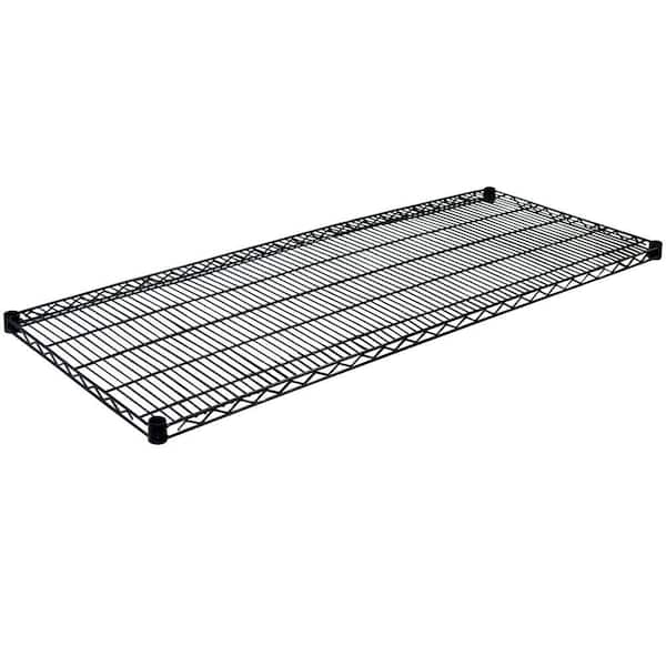 Storage Concepts 1.5 in. H x 60 in. W x 24 in. D Steel Wire Shelf in Black