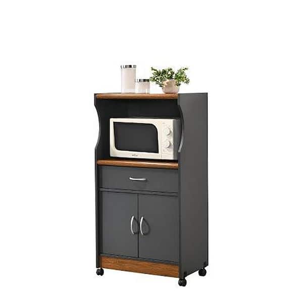 Sauder - Microwave/Kitchen Cart - Modern Grey