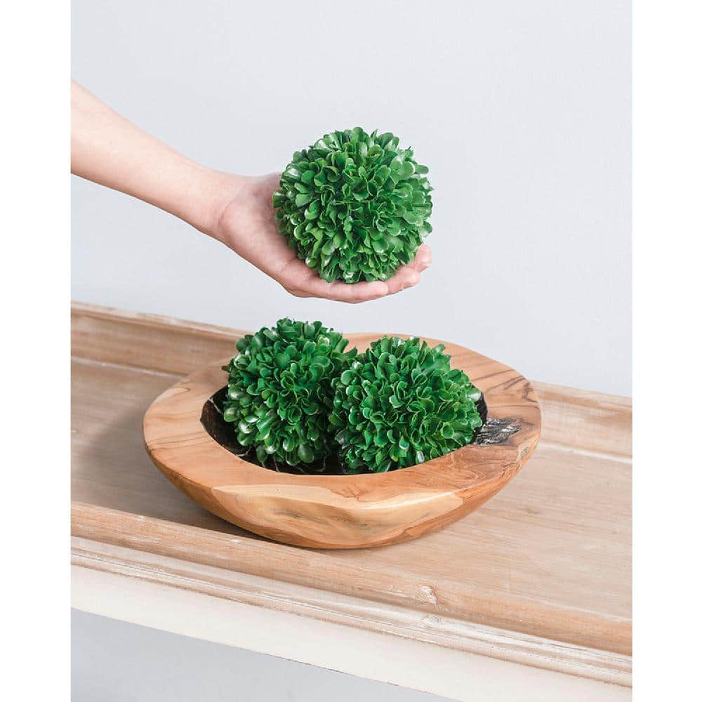 Set of 4 Green Plastic Boxwood Topiary Balls