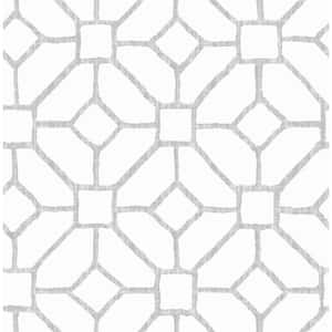 Addis Grey Trellis Matte Non Woven Wallpaper Roll