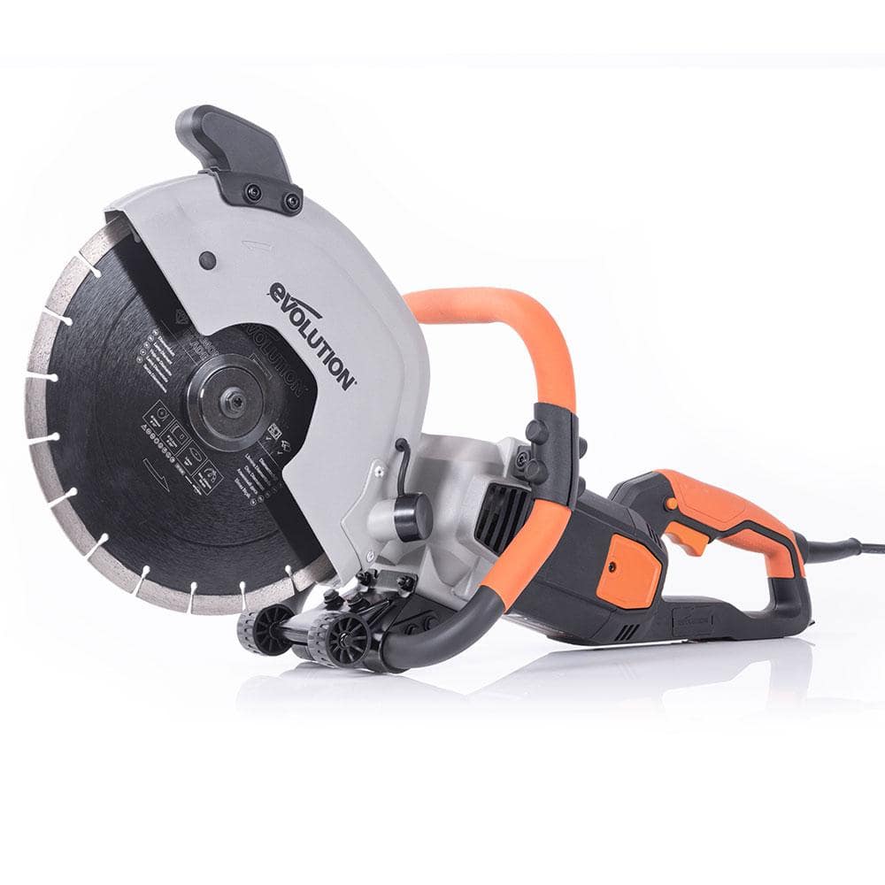 Evolution Power Tools 12 In. Electric Concrete Cut-Off Saw, With 12 In.  Diamond Blade R300DCT The Home Depot