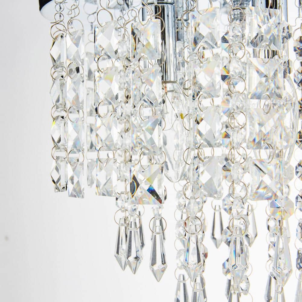Merra 11" Chrome Crystal Close-to-Ceiling Light