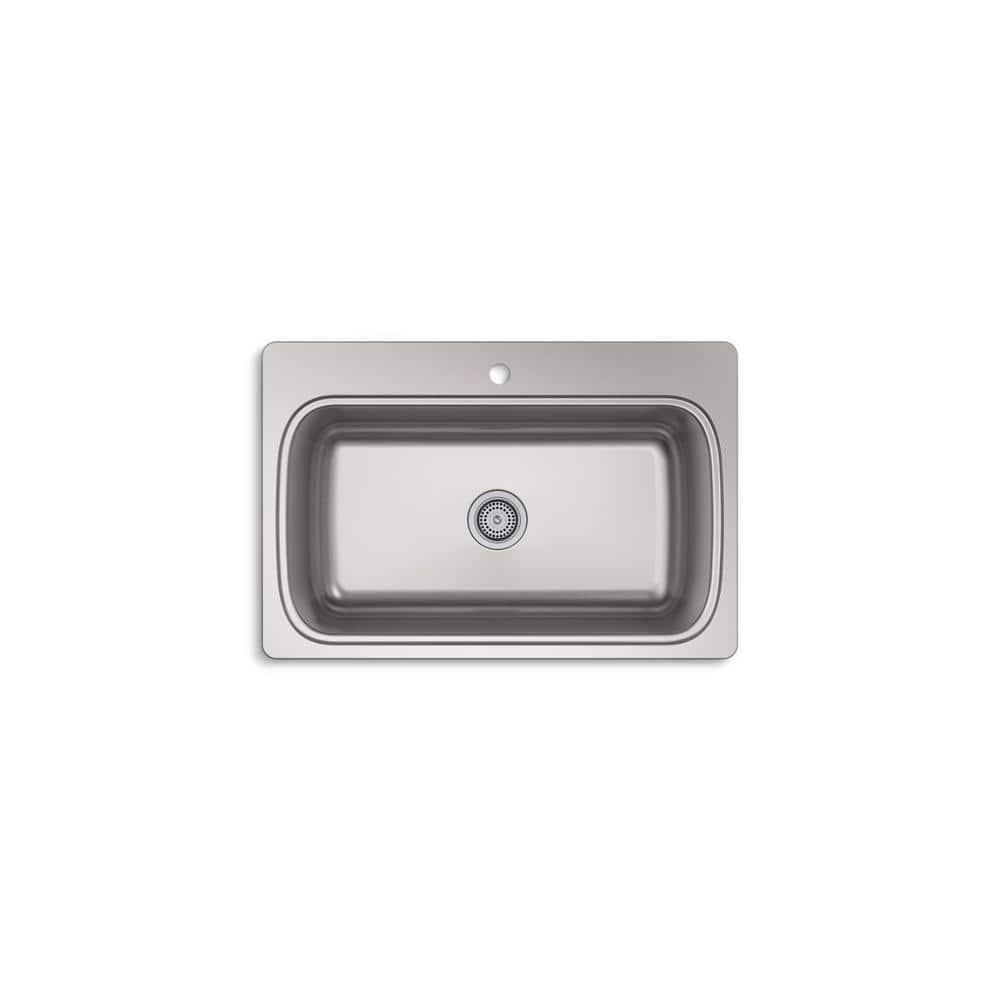 Verse 33" Stainless Steel Single Bowl Kitchen Sink