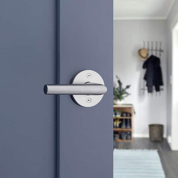 Kwikset Milan Satin Chrome Round Hall/Closet Reversible Door