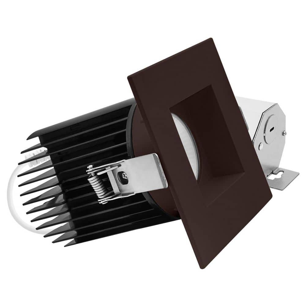 4 In. Integrated LED Trimless Regressed Spotlight with Square Bronze Trim, 5CCT, 60º, 22W, 1700LM, Dimmable IC Rated price history on PriceWatchPro