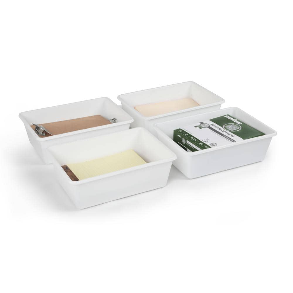 3.5 Gal. White Large Plastic Storage Bins (Set of 4) price history on PriceWatchPro
