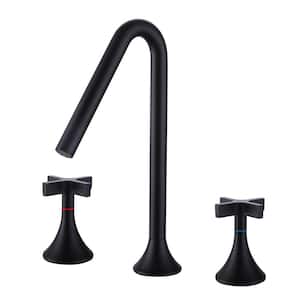 8 in. Widespread 2-Handle Bathroom Faucet in Matte Black