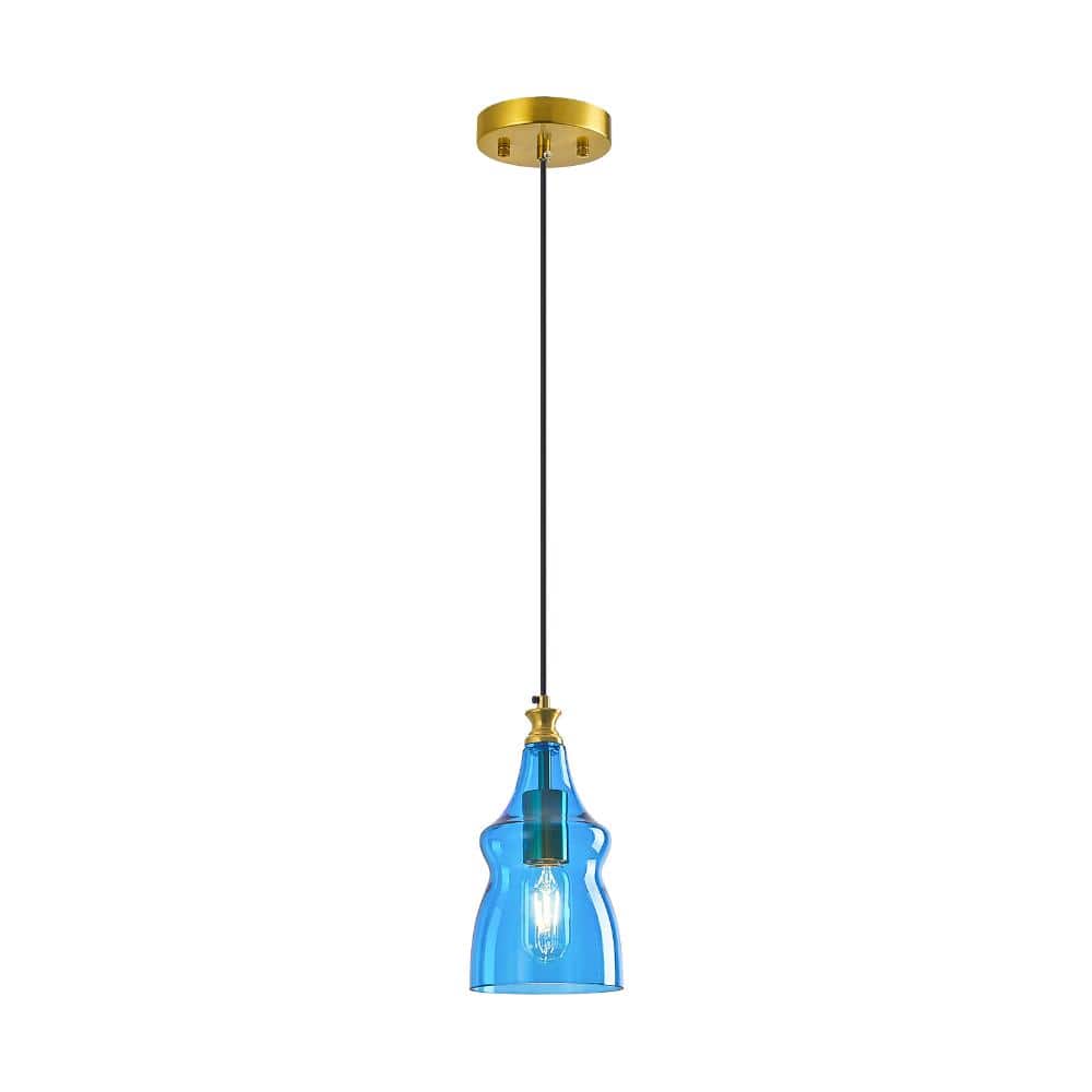 60W 1-Light Gold  Pendant Light Blue Hourglass Glass Adjustable Hanging Kitchen Island  Over Sink  Bedroom Office price history on PriceWatchPro