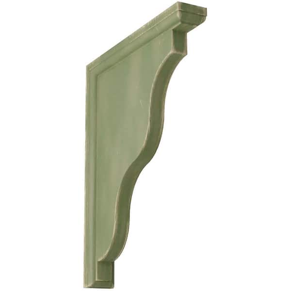 Ekena Millwork 1-1/2 in. x 11 in. x 9 in. Restoration Green Hamilton Traditional Wood Vintage Decor Bracket