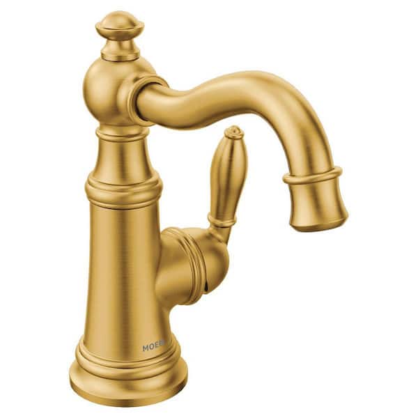 Weymouth Single Hole Single-Handle High-Arc Bathroom Faucet in Brushed Gold
