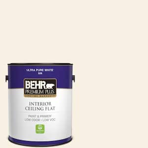 1 gal. #PWN-14 Chenille White Ceiling Flat Interior Paint