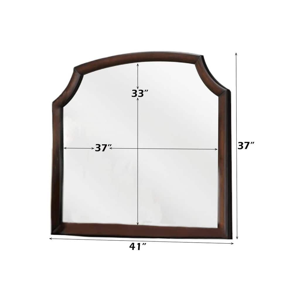 Espresso Wood Frame Lancaster Mirror with Arched Top