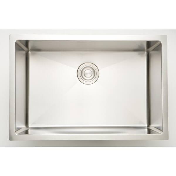 Unbranded 24.75 in. x 18.75 in. x 9 in. Stainless Steel Undermount Laundry Sink